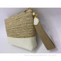 Women raffia two colors promotional straw Handbag